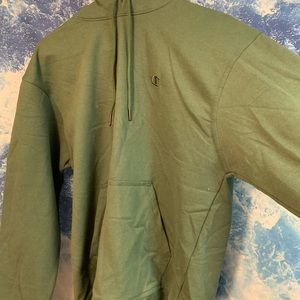 Army green champion hoodie